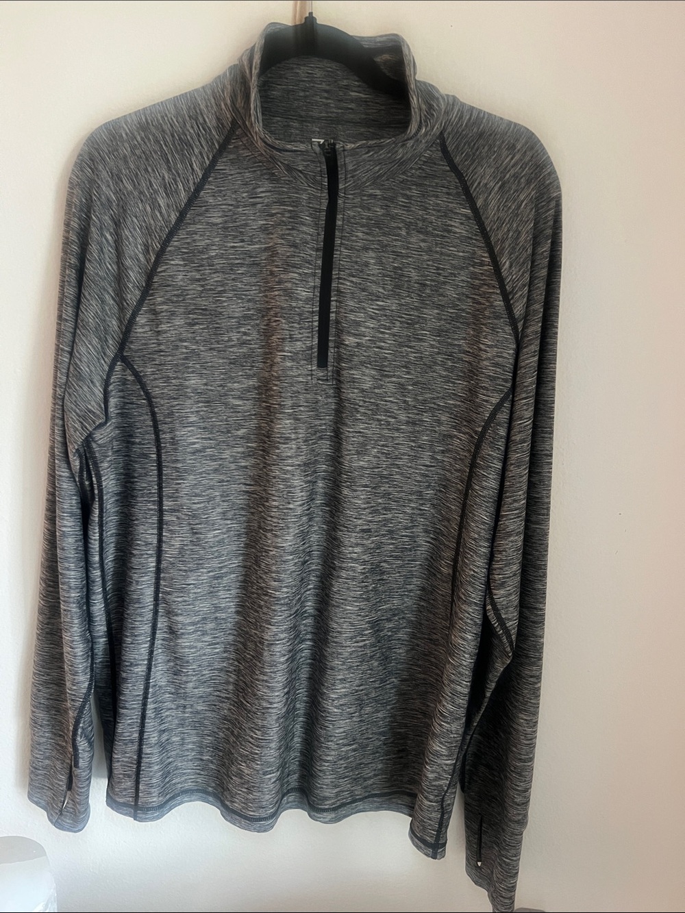 Zella Men’s Gray Heather Quarter-Zip Pullover
